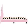 vidaXL Kinderbettgestell mit Kopfteil mit Kopfteil Rosa 80 x 160 cm PU