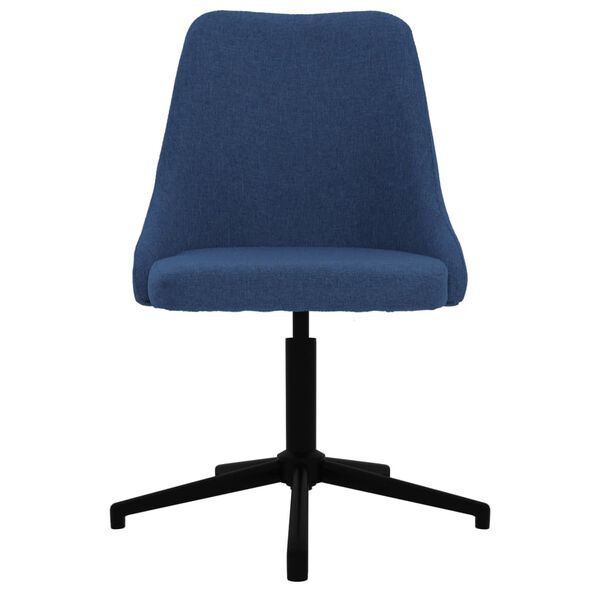 vidaXL Esszimmerst&uuml;hle 2 Stk. Drehbar Blau Stoff