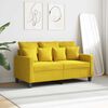 vidaXL 2-Sitzer-Sofa Hellgelb 120 cm Stoff