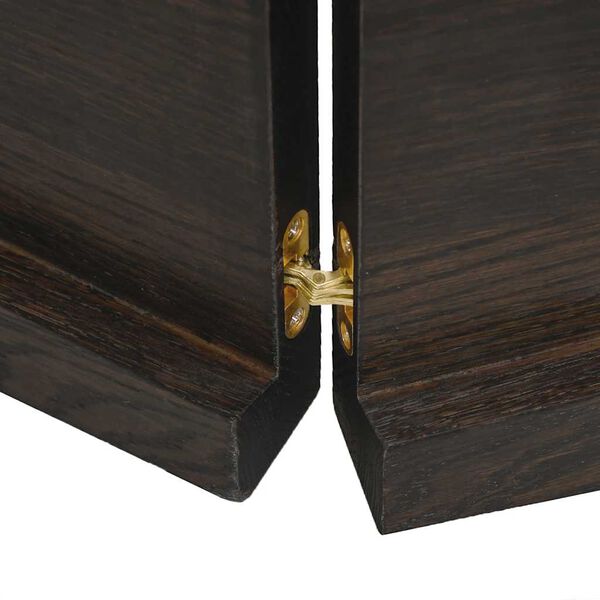 vidaXL Wandregal Dunkelbraun 180x60x(2-4)cm Massivholz Eiche Behandelt
