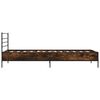 vidaXL Bettgestell R&auml;uchereiche 100x200 cm Holzwerkstoff und Metall