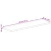 vidaXL Tischplatte 100x20x3,8 cm Rechteckig Raues Massivholz Mango