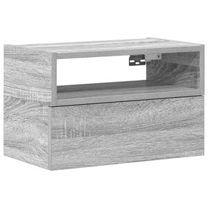vidaXL Wand-Nachttisch Grau Sonoma 45x26x28,5 cm