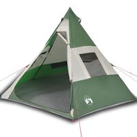 vidaXL Tipi-Campingzelt 7 Personen Grün Wasserdicht