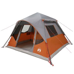vidaXL Sofort Zelt mit Dach Grau und Orange 305 x 275 x 190 cm