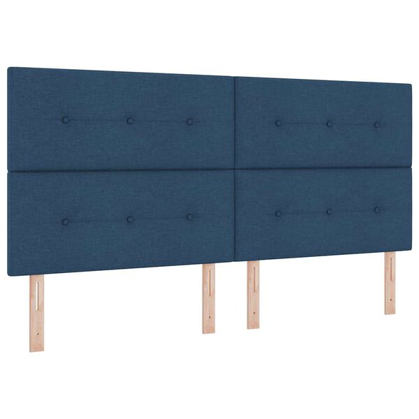 vidaXL Kopfteil mit Kopfteil Blau 200 cm Kunstleder