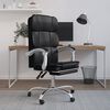 vidaXL B&uuml;rostuhl mit Liegefunktion Schwarz Kunstleder