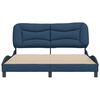 vidaXL Bettgestell ohne Matratze "Hvar" Blau 160x200 cm Stoff