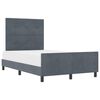 vidaXL Boxspringbett mit Kopfteil Dunkelgrau 120 x 190 cm Samt
