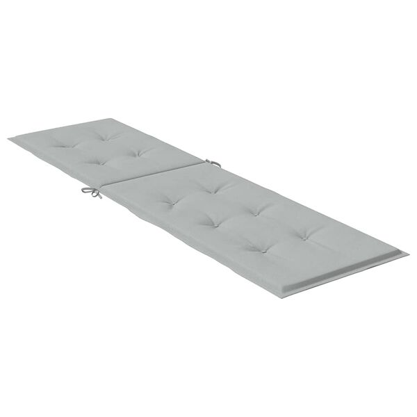 vidaXL Liegestuhl-Auflage Melange Hellgrau (75+105) x 50 x 4 cm Stoff