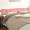 vidaXL Kopfteile 2 Stk. Rosa 90x5x78/88 cm Samt