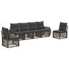 vidaXL Gartensofa-set 6 pcs Grau und Dunkelgrau Poly-Rattan