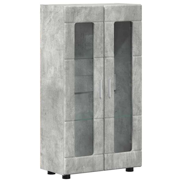 vidaXL Sideboard mit Regal Beton Grau 55,5 x 29 x 103 cm Holzwerkstoff