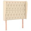 vidaXL Boxspringbett mit Matratze Creme 90x190 cm Stoff