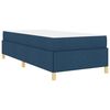 vidaXL Bettrahmen mit Matratze Blau 90 x 190 cm Stoff