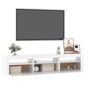 vidaXL TV-Schrank mit LED-Leuchten Weiß 180x35x40 cm