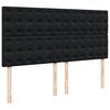 vidaXL Boxspringbett mit Matratze Schwarz 180x200 cm Samt