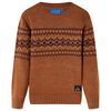 Kinderpullover Gestrickt Cognac 128