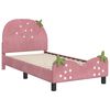 vidaXL Kinderbettgestell mit Kopfteil Rosa 80 x 160 cm Samt