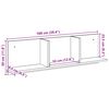 vidaXL Wandschrank 100x16,5x30 cm Schwarz Holzwerkstoff
