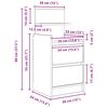vidaXL Nachttisch mit 2 Schubladen Betongrau 38x34x80 cm