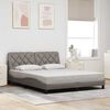vidaXL Bettgestell ohne Matratze Taupe 160x200 cm Stoff