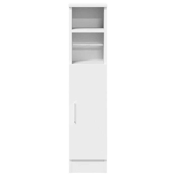 vidaXL Badezimmerschrank mit Rollenhalter Wei&szlig; 20,5x22x90 cm