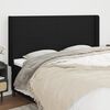 vidaXL Kopfteil mit Ohren Schwarz 183x16x118/128 cm Stoff