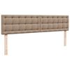 vidaXL Ottoman-Bett mit Matratzen & LEDs Cappuccino-Braun 180x200cm