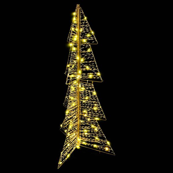 vidaXL Weihnachtsbaum mit 100 LEDs Warmes Weiß 120 cm PET