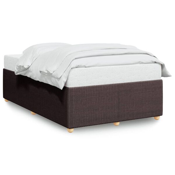vidaXL Bettgestell ohne Matratze Dunkelbraun 120x190 cm Stoff