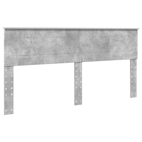 vidaXL Kopfteil Beton Grau 200 cm Holzwerkstoff
