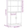 vidaXL Highboard Braun Eichen-Optik 68x35x139 cm Holzwerkstoff Metall