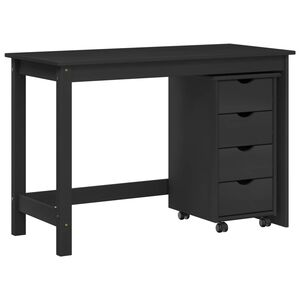 vidaXL Schreibtischschrank-Set 2 stk. Grau Massives Kiefernholz