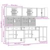 vidaXL Arbeitsschrankset mit Schubladen 10 pcs Schwarz und Grau