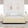 vidaXL Boxspringbett Creme 180 x 200 cm Stoff