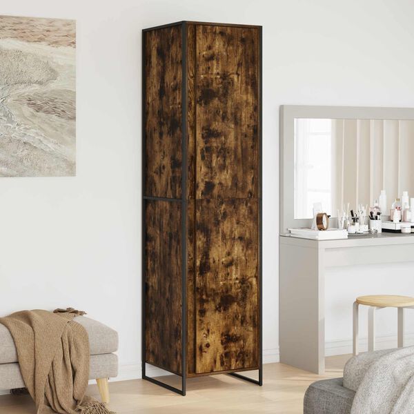 vidaXL Warderobe 2 pcs Raucharbe 50 x 50 x 200 cm Holzwerkstoff