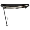 vidaXL Markise Manuell Einziehbar mit LED 400x350 cm Anthrazit