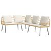 vidaXL Garten-Sofa-Set 2 pcs Natur Poly-Rattan