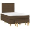 vidaXL Boxspringbett mit Matratze Dunkelbraun 120x190 cm Stoff