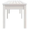 vidaXL Gartenbank 2-Sitzer Wei&szlig; 203,5x44x45 cm Massivholz Kiefer