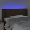 vidaXL LED Kopfteil Dunkelbraun 83x16x78/88 cm Stoff