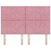 vidaXL LED Kopfteil Rosa 160 cm Kunstleder