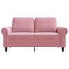vidaXL 2-Sitzer-Sofa Rosa 120 cm Samt