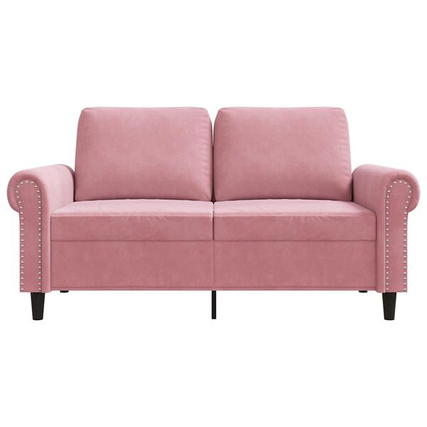 vidaXL 2-Sitzer-Sofa Rosa 120 cm Samt