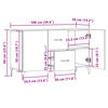 vidaXL Sideboard Altholz-Optik 100x36x60 cm Holzwerkstoff