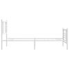 vidaXL Bettgestell mit Kopf- und Fu&szlig;teil Metall Wei&szlig; 90x200 cm