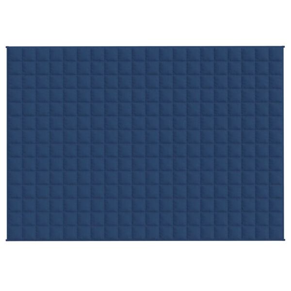vidaXL Gewichtsdecke Blau 138x200 cm 10 kg Stoff