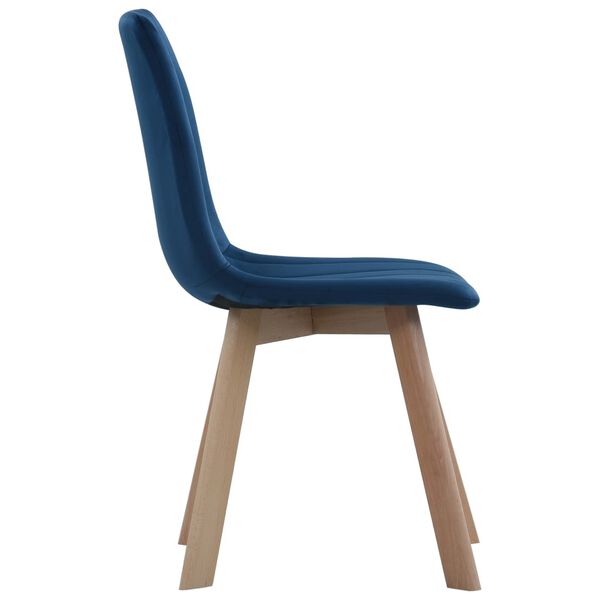 vidaXL Esszimmerst&uuml;hle 2 Stk. Blau Samt