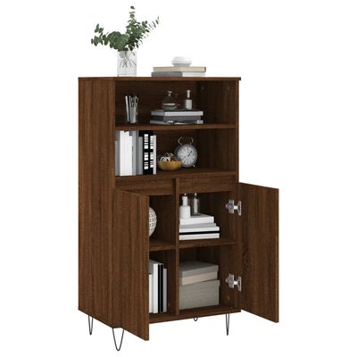 vidaXL Highboard Braun Eichen-Optik 60x36x110 cm Holzwerkstoff